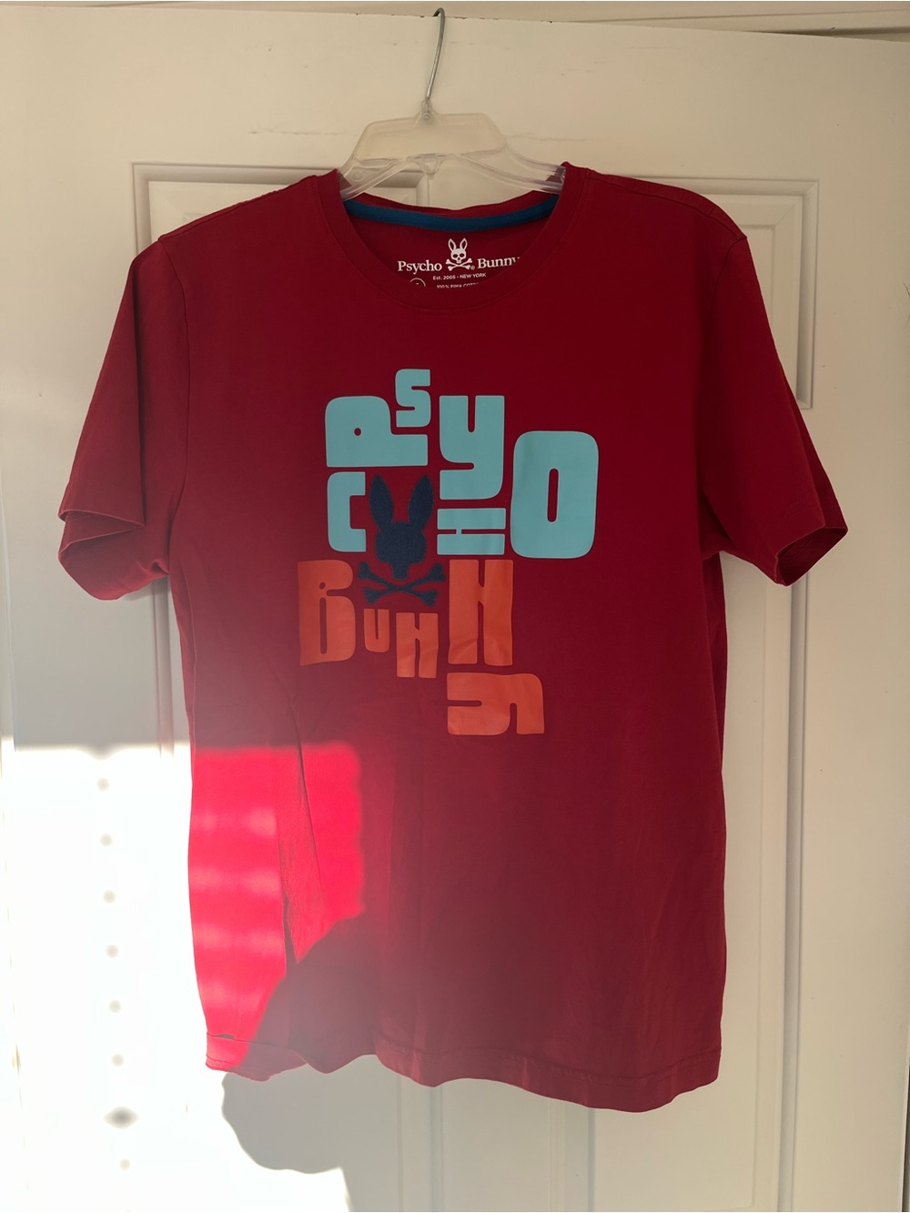 Psycho Bunny Red Short Sleeve Graphic Tee Size 5 - XL great shape